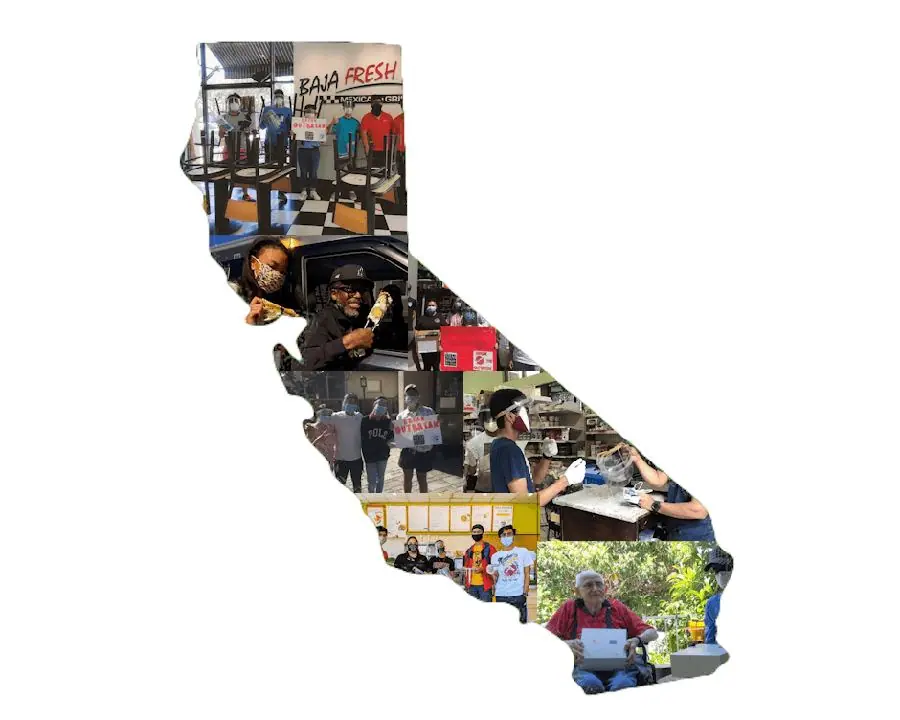 Map of Break the Outbreak chapters in California