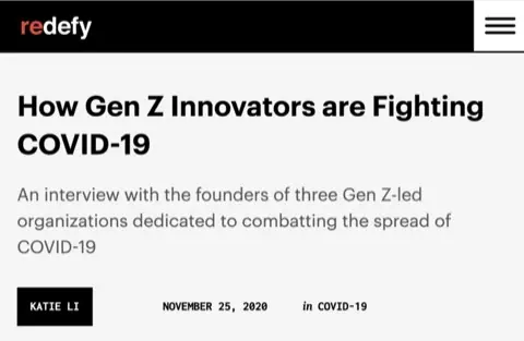 Redefy: How Gen Z Innovators Are Fighting COVID-19