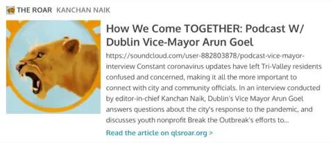 The Roar: How We Come Together: Podcast with Dublin Vice Mayor Arun Goel